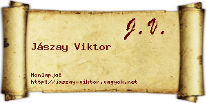 Jászay Viktor névjegykártya