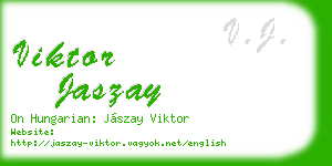 viktor jaszay business card